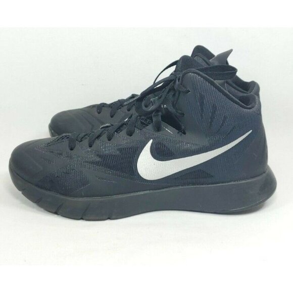 Nike Lunar Hyper Quickness Black Mesh Mid Top Men's Size 7 - Picture 6 of 7